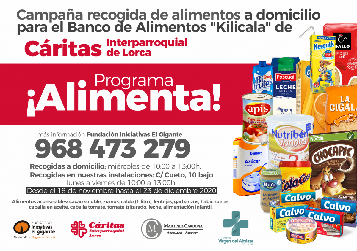 Arranca La Campaña Alimenta Para Cáritas Interparroquial De Lorca Fundación Iniciativas El 